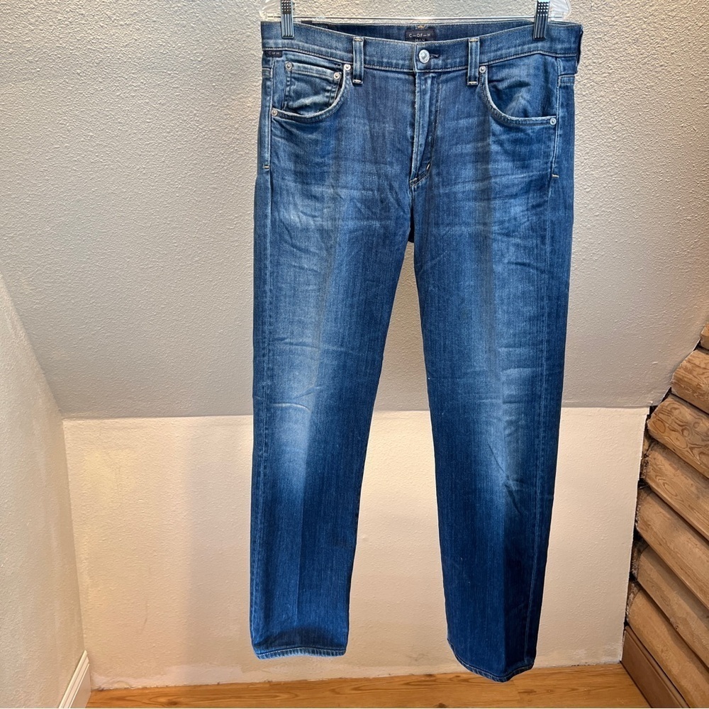 Citizens of Humanity Sid Straight Fit Medium Wash Jeans 33 GUC - Picture 1 of 5